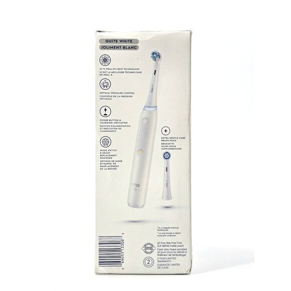 Oral-B iO Series 3 Limited Edition Rechargeable Toothbrush White 2 Brush Heads - Picture 4 of 8